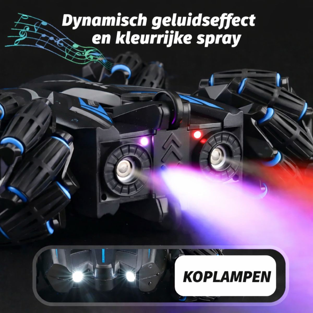 rc stunt auto kleurrijke spray