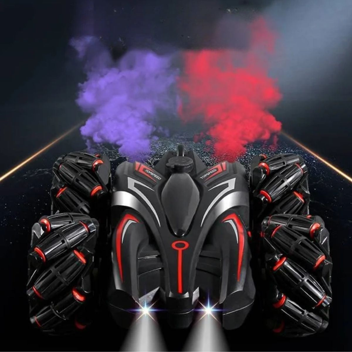 rc stunt auto rood rook