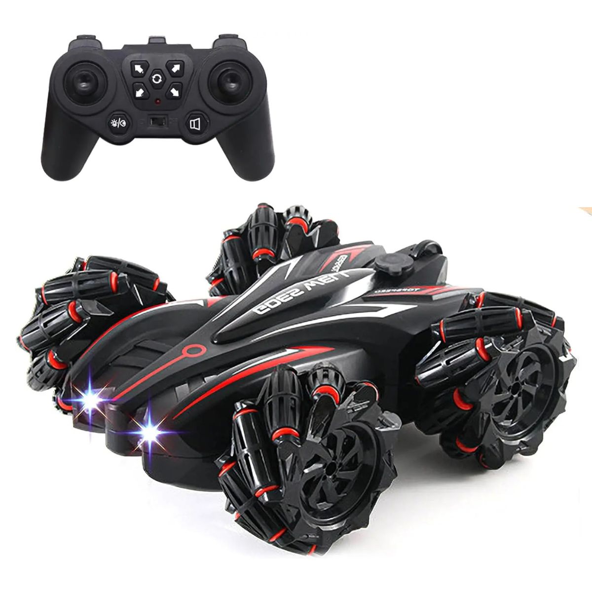 rc stunt auto met controller rood
