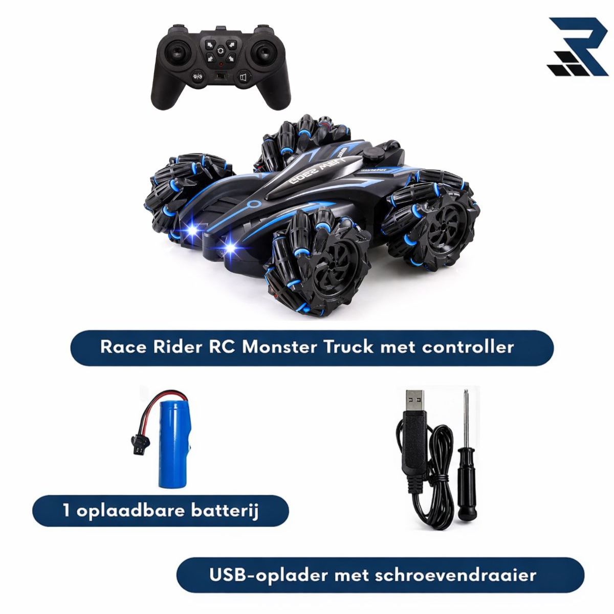 rc stunt auto alles uit de verpakking