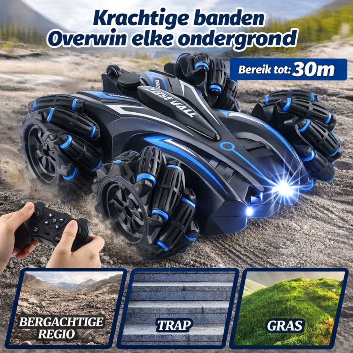rc stunt auto voor elke ondergrond